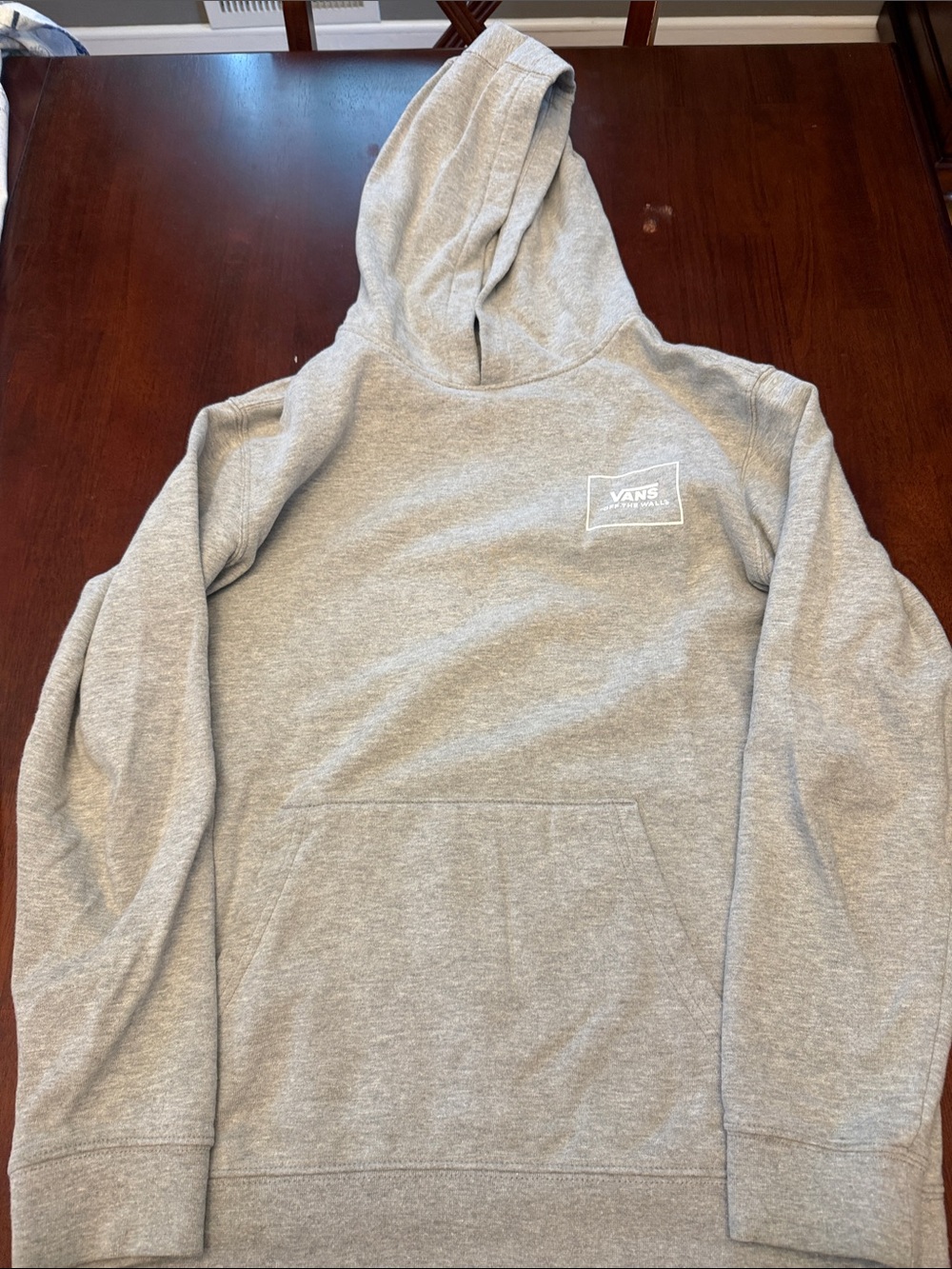 Vans Gray Pullover Hoodie with Chest Logo